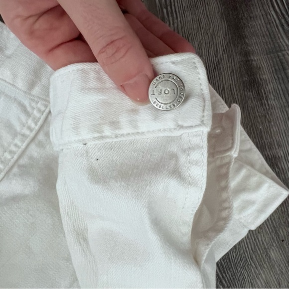 LOFT White Denim Button Up Jacket - Picture 5 of 5